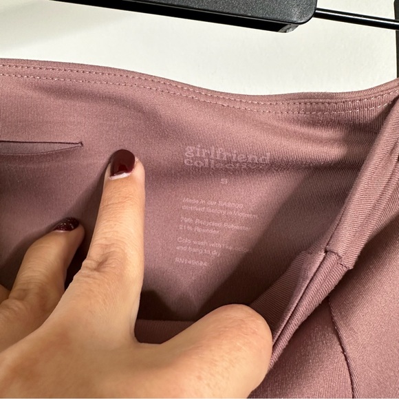 Girlfriend Collective Compressive Full Length Leggings in Rosebud Pink - Picture 4 of 7